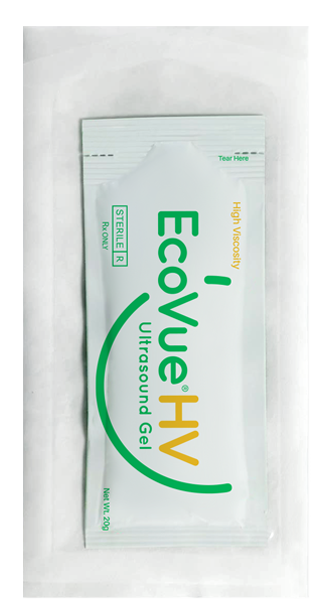 EcoVue HV Ultrasound Gel 380 20g Sterile Packet with Overwrap