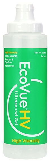 EcoVue HV Ultrasound Gel 386 250ml Non-Sterile Bottle